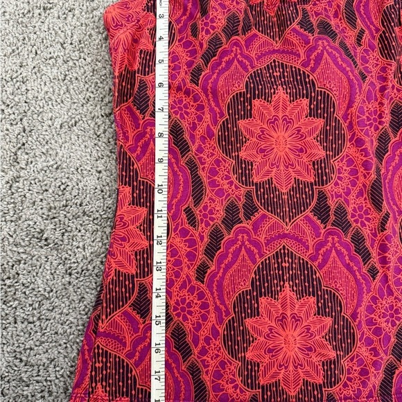 Prana Women's Tank Size Small Red Purple Black Medallion Print Racerback - Picture 6 of 6